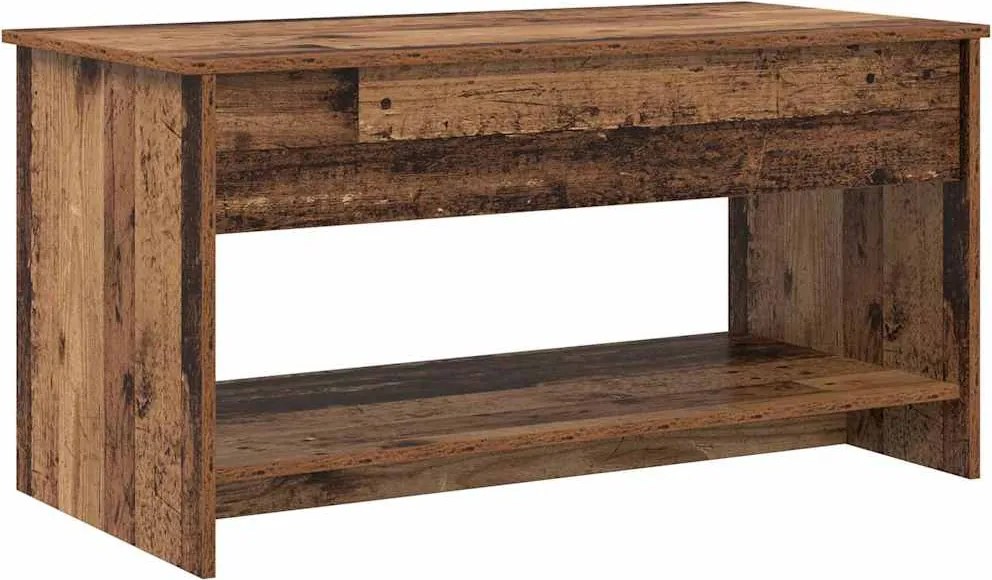 vidaXL Dohányzóasztal Öreg fa 80 x 50,5 x 41,5 cm Faanyag