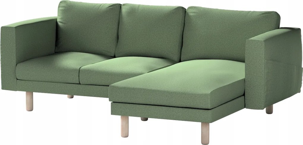 Dekoria Norsborg 3 személyes kanapé huzat Ikea székkel zöld
