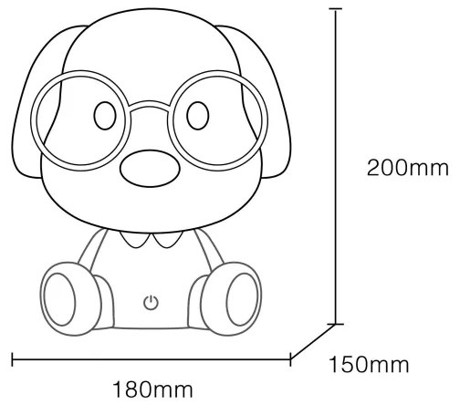 Globo 21761B - LED töltős gyerek éjjeli lámpa PUPPY 1W/5V 500 mAh kék