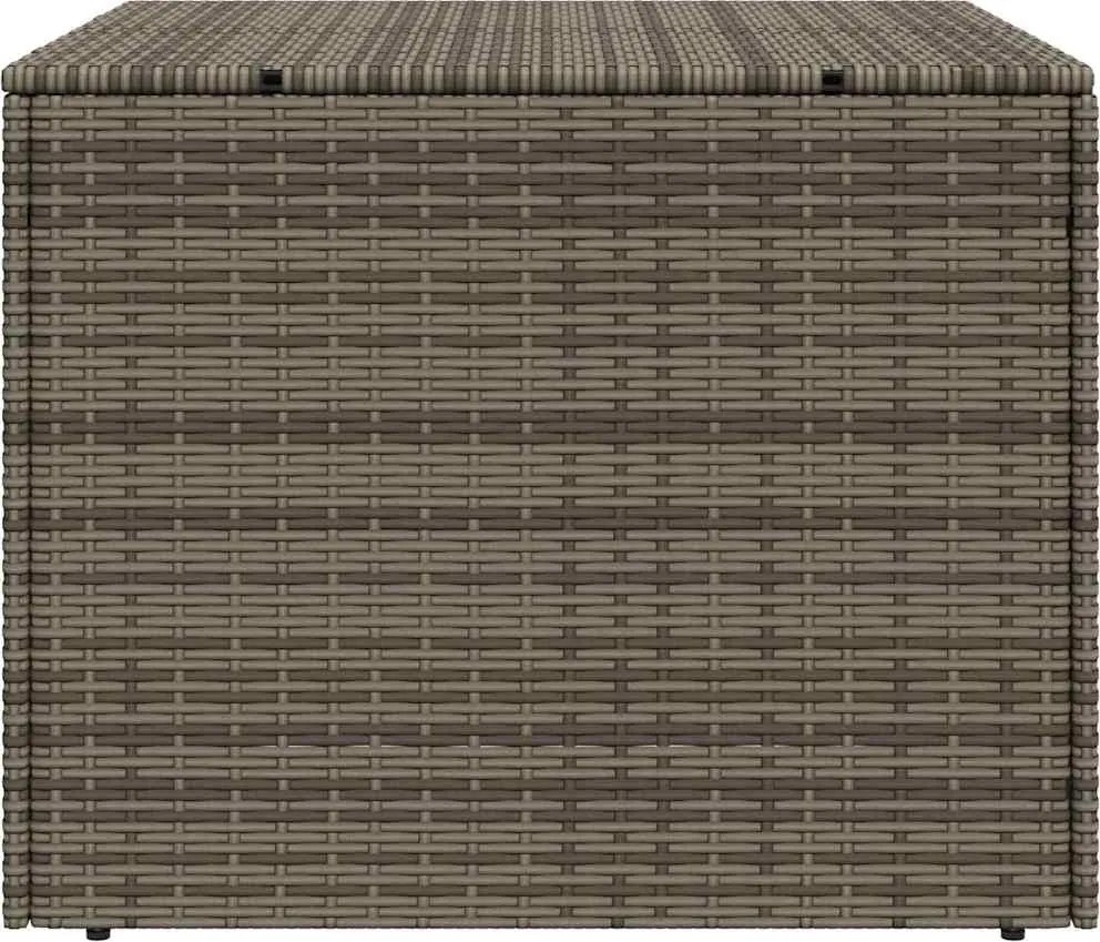 vidaXL szürke polyrattan kerti tárolóláda 291 L