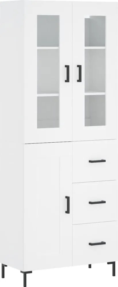 vidaXL fehér szerelt fa magasszekrény 69,5 x 34 x 180 cm