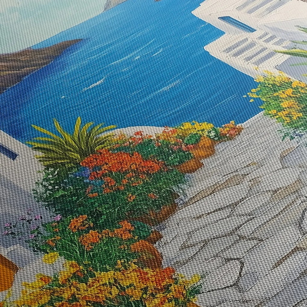 Kép - Görög sikátor (órával) (90x30 cm)