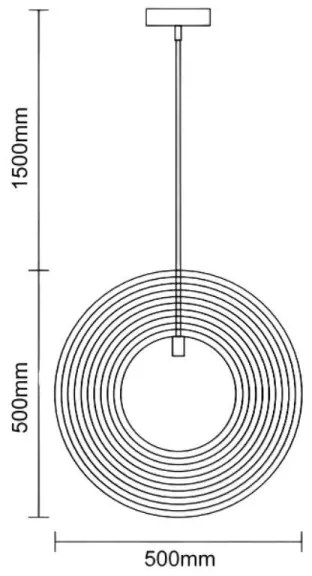Fa függeszték zsinóron, 1xE27/60W/230V, átmérő 50 cm, tömör/furnér/kaucsukfa