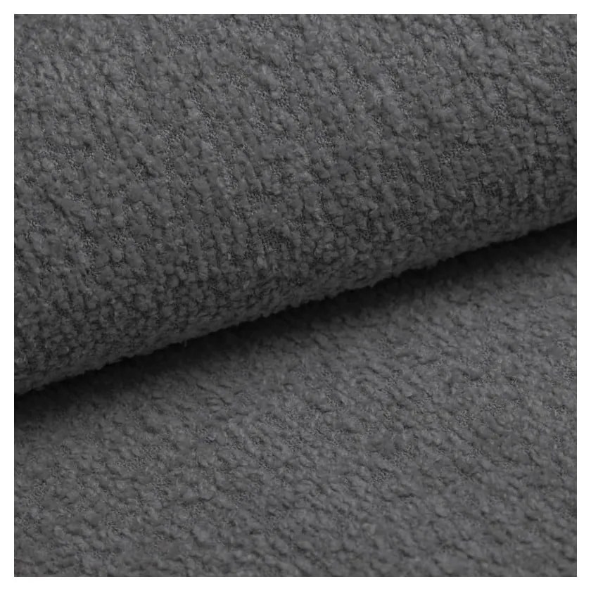 Szürke buklé sarokkanapé (jobb oldali-U alakú) Ariella – Ropez