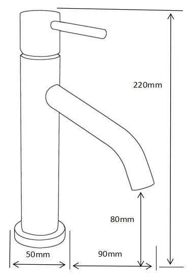 Mexen Rumba fürdőszobai mosdó csaptelep - fekete (73500-70)
