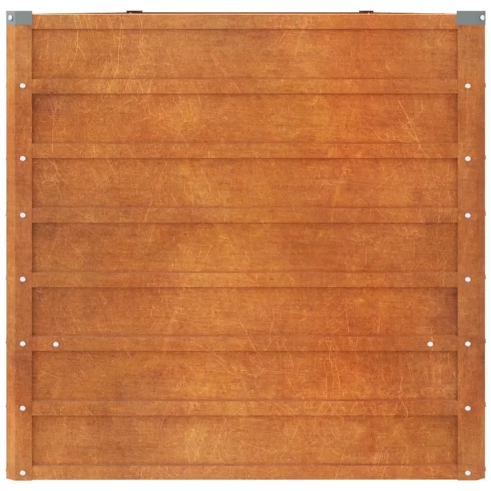 rozsda színű corten acél kerti magaságyás 400 x 80 x 77 cm