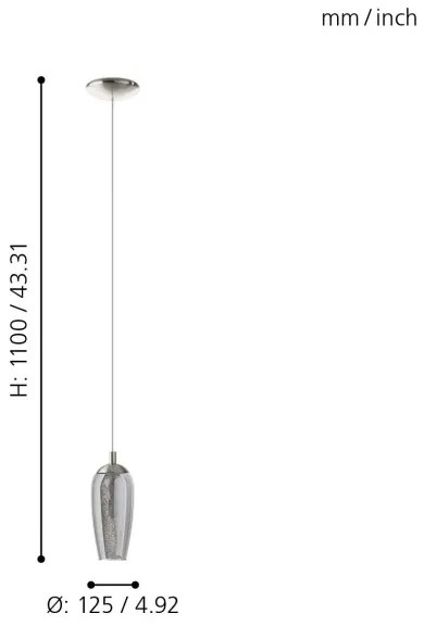 Eglo 96343 - LED Csillár zsinóron FARSALA 1xG9/2,5W/230V