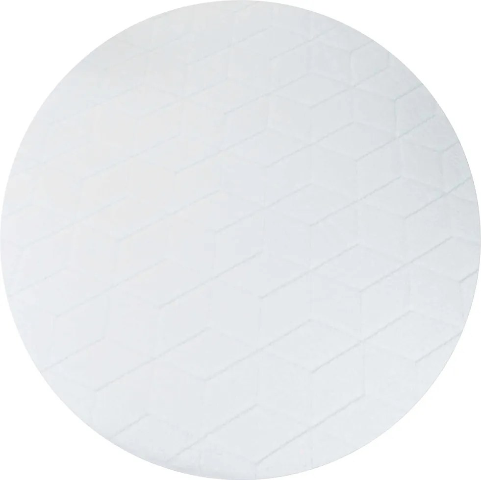 Kerek szőnyeg Rabbit 3D 150 cm fehér