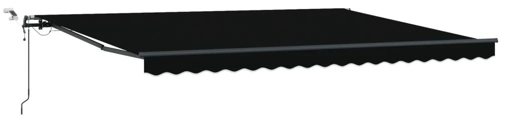 Automatikus behúzható napellenző LED-del Fekete 450x300 cm