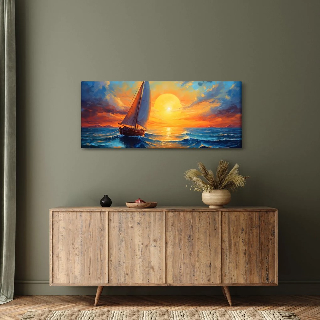 Kép - Vitorlások (120x50 cm)