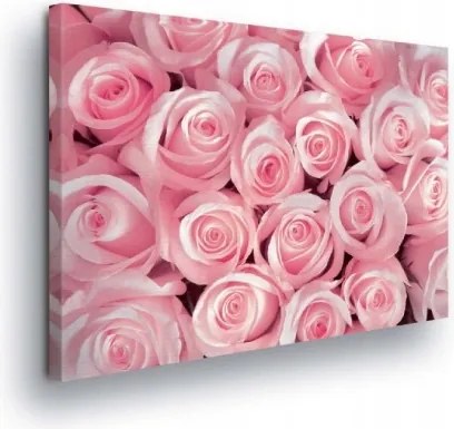 Vászonkép 100x75 Rózsa rózsaszín finomság romantika virágok csokor kert művészet