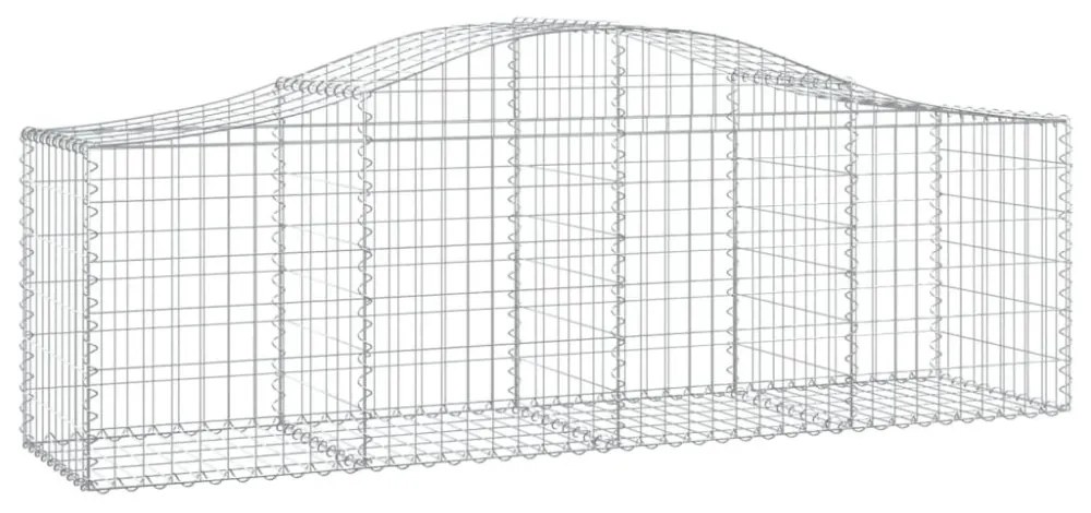 íves horganyzott vas gabion kosár 200x50x60/80 cm