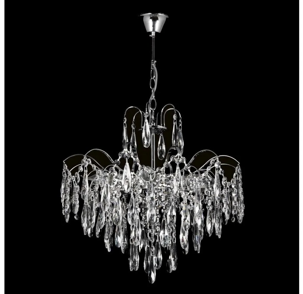 Kristály csillár láncon 6xE27/60W/230V