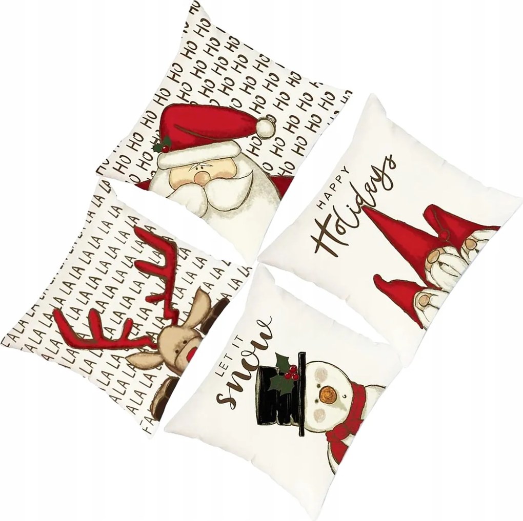 4x Karácsonyi Párnahuzat Karácsonyi párnahuzat 40x40CM