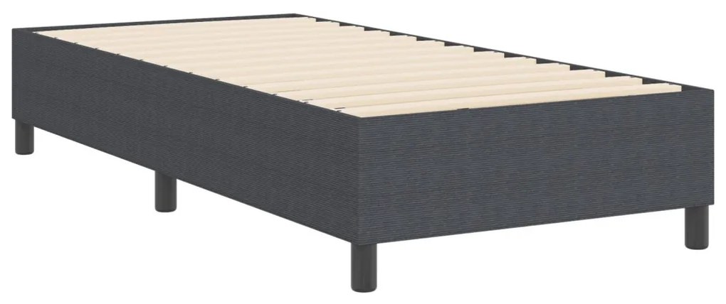 Boxspring Ágy Sötétszürke 80x200 cm Pamut