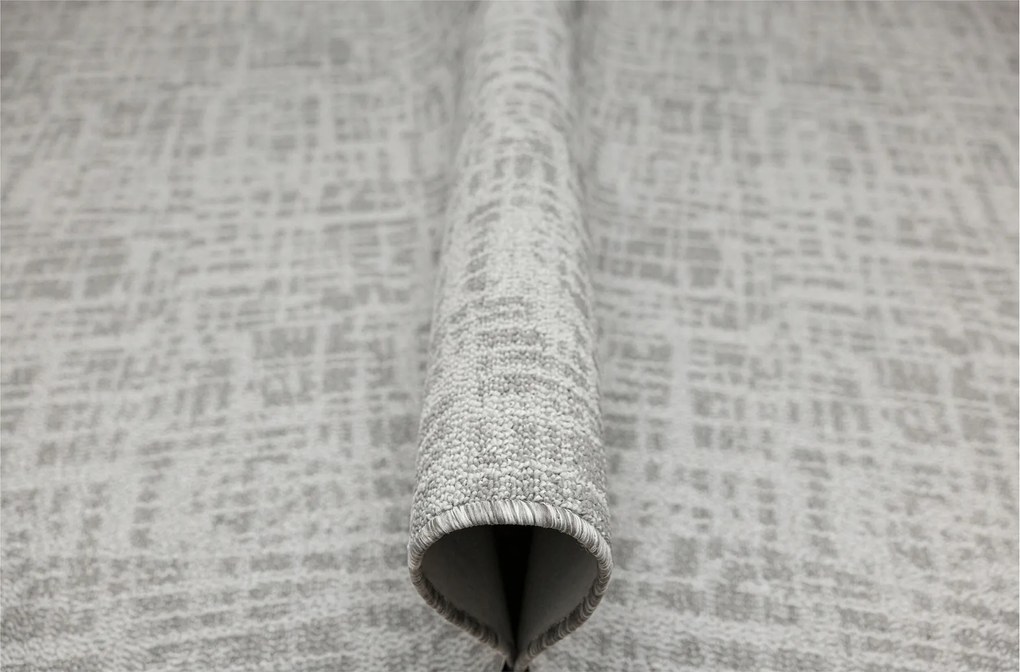 Hurkos Szőnyeg Szürke Melange Rács Nappaliba Filc Traffic 150x250 cm