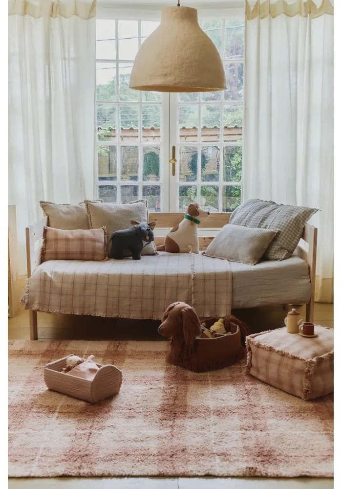 Barna textil játéktároló kosár 68x24x35 cm Poppy – Lorena Canals