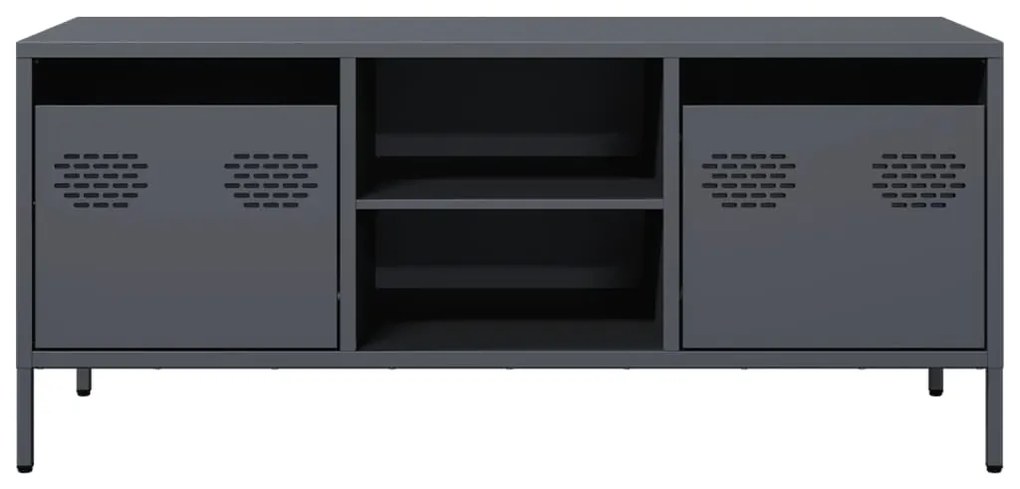 antracit hidegen hengerelt acél TV-szekrény 101,5x39x43,5 cm