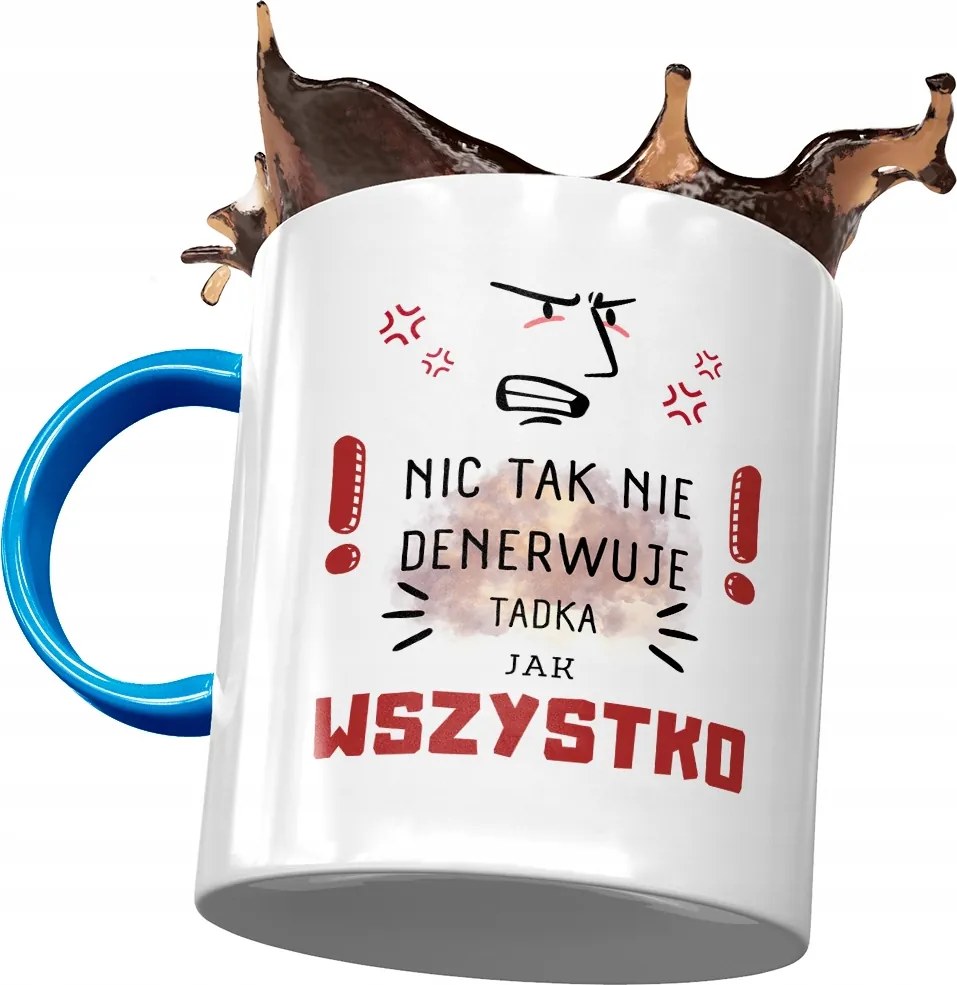 Kék Bögre Tadek Tadeusz Férj-Fia Kolléga Nyomtatott Fotóval