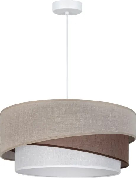 Brilagi - Zsinóros függeszték ARROW 1xE27/60W/230V Ø 45 cm bézs/barna/fehér