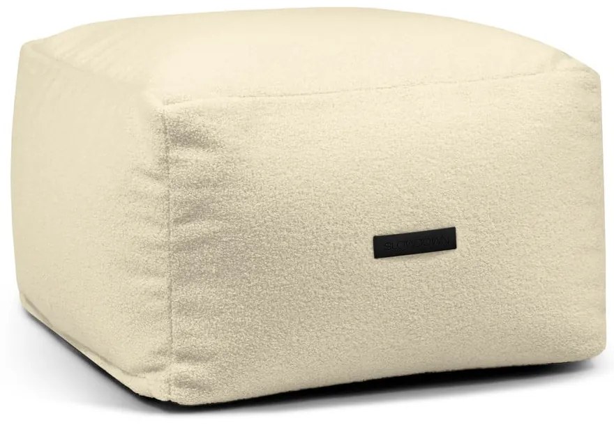 Krémszínű buklé babzsákfotel Softbox MooG – SLOWDOWN