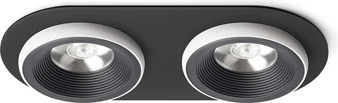 RENDL SHARM R II süllyesztett lámpa fekete/fehér 230V LED 2x10W 24° 3000K