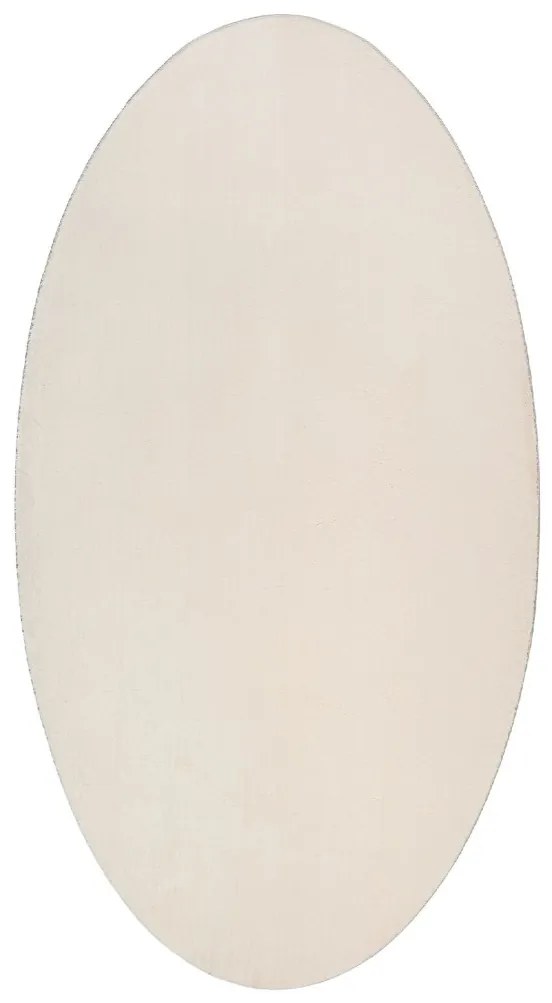 Szőnyegek Bézs Poliészter 80 x 150 cm Ovális