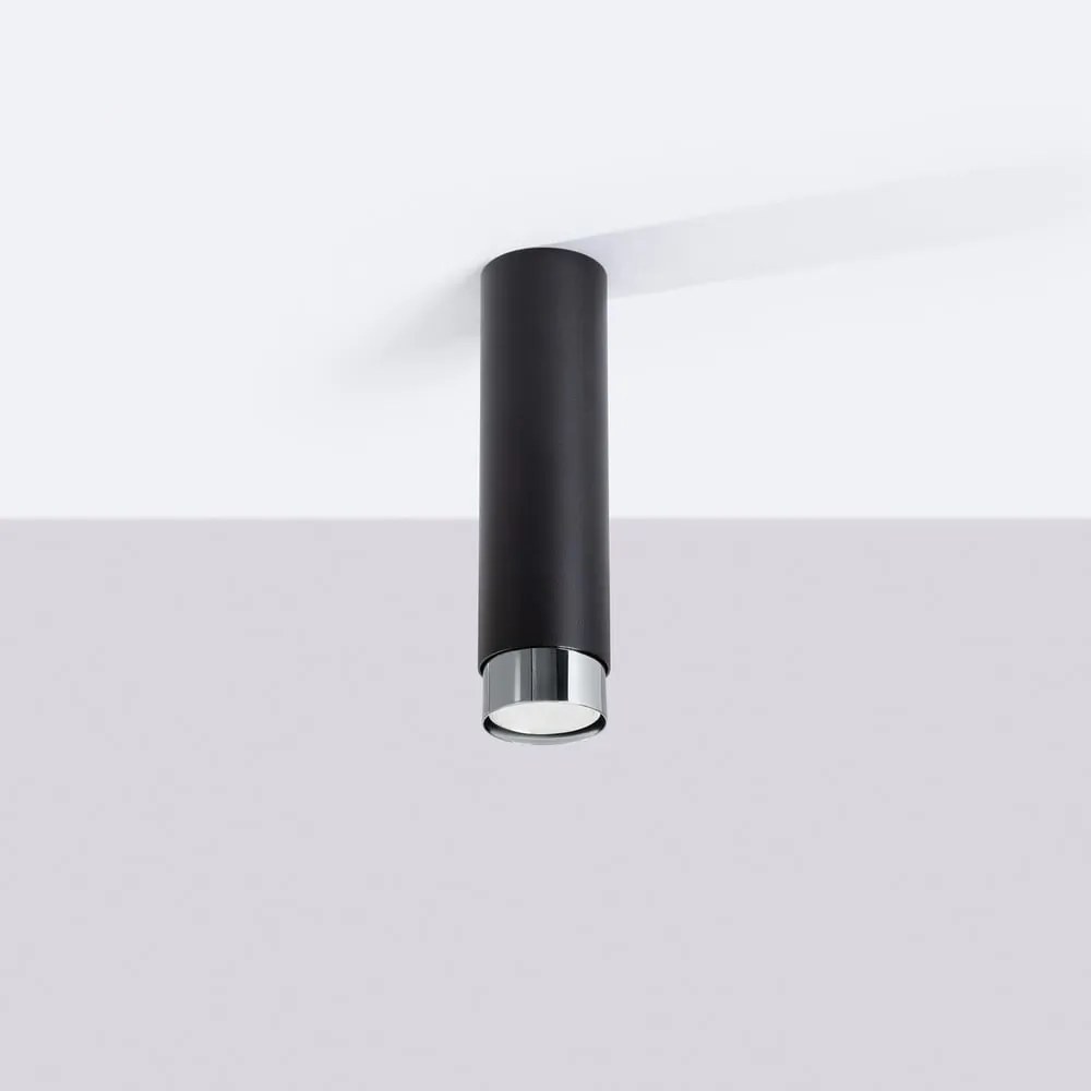 Fekete-ezüstszínű mennyezeti lámpa Crown – Sollux