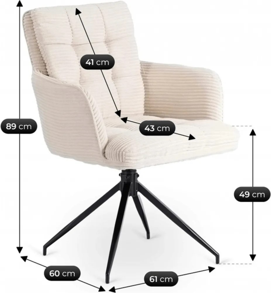 AKITA forgószék, krém