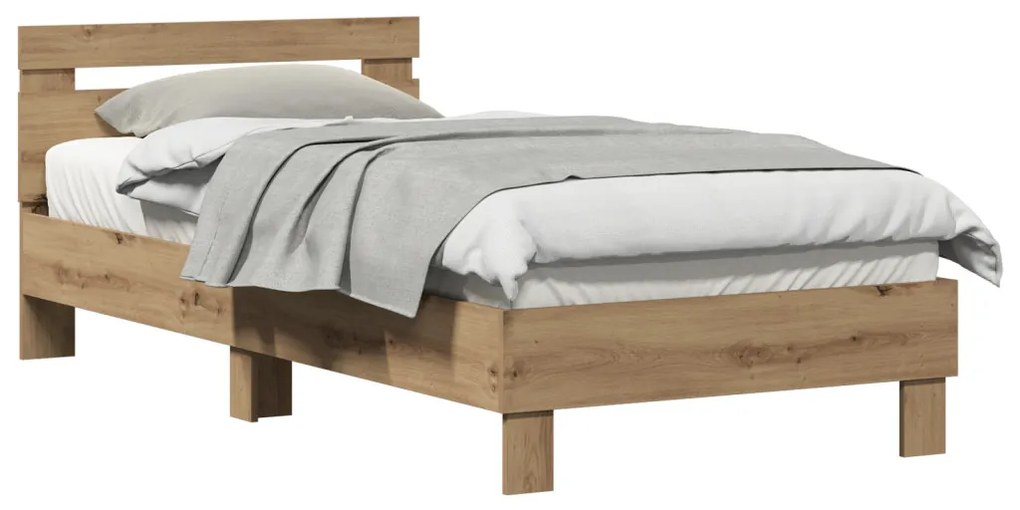Ágykeret Átlagos Tölgy 90x200 cm, mérnökileg tervezett fából készült.