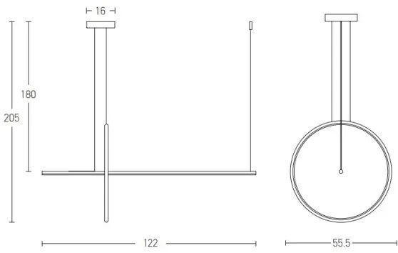 Zambelis 20128 - LED állítható fényerőjű függeszték LED/48W/230V