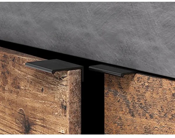 RUNEA komód sötétbarna/antracit