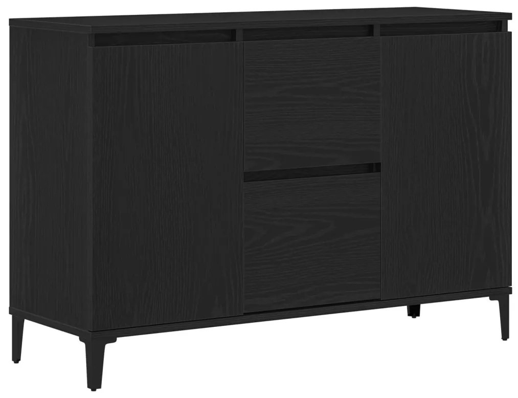 Fekete Tölgy Oldalszekrény 104x35x70 cm Műszaki Fa