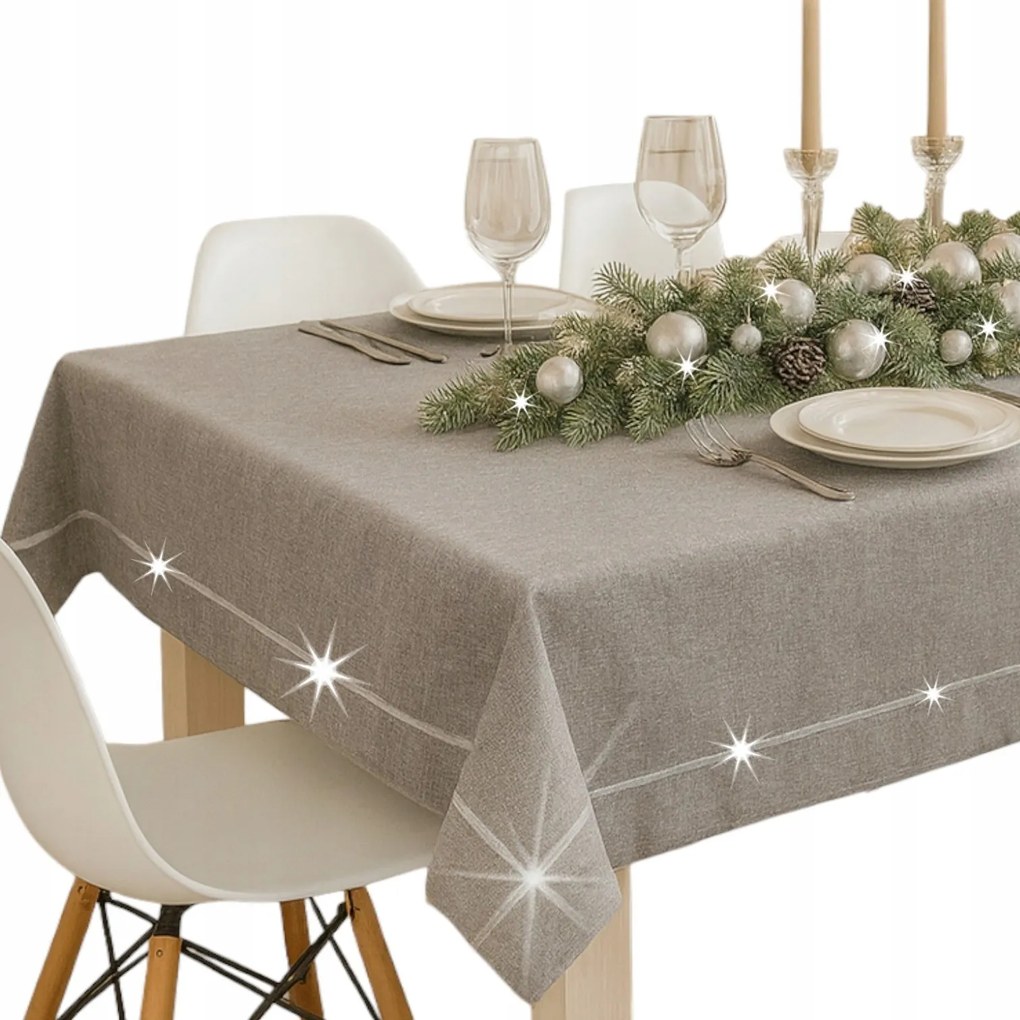 Abrosz Karácsonyi Szürke Ezüst 140x220 karácsonyra Karácsony