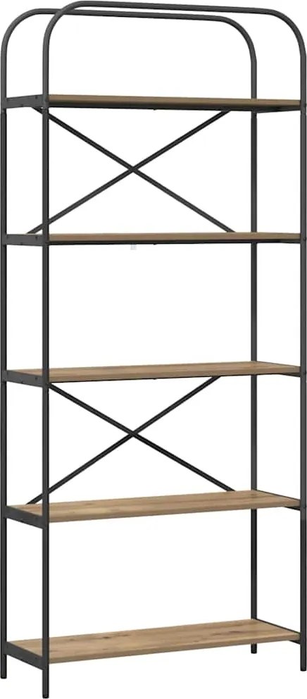 vidaXL Könyvespolc Artisan tölgy 80 x 30 x 183 cm Faanyag