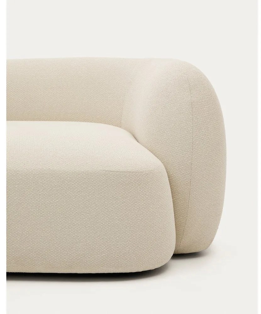 Krémszínű zsenília sarokkanapé (bal oldali-heverő résszel) Martina – Kave Home