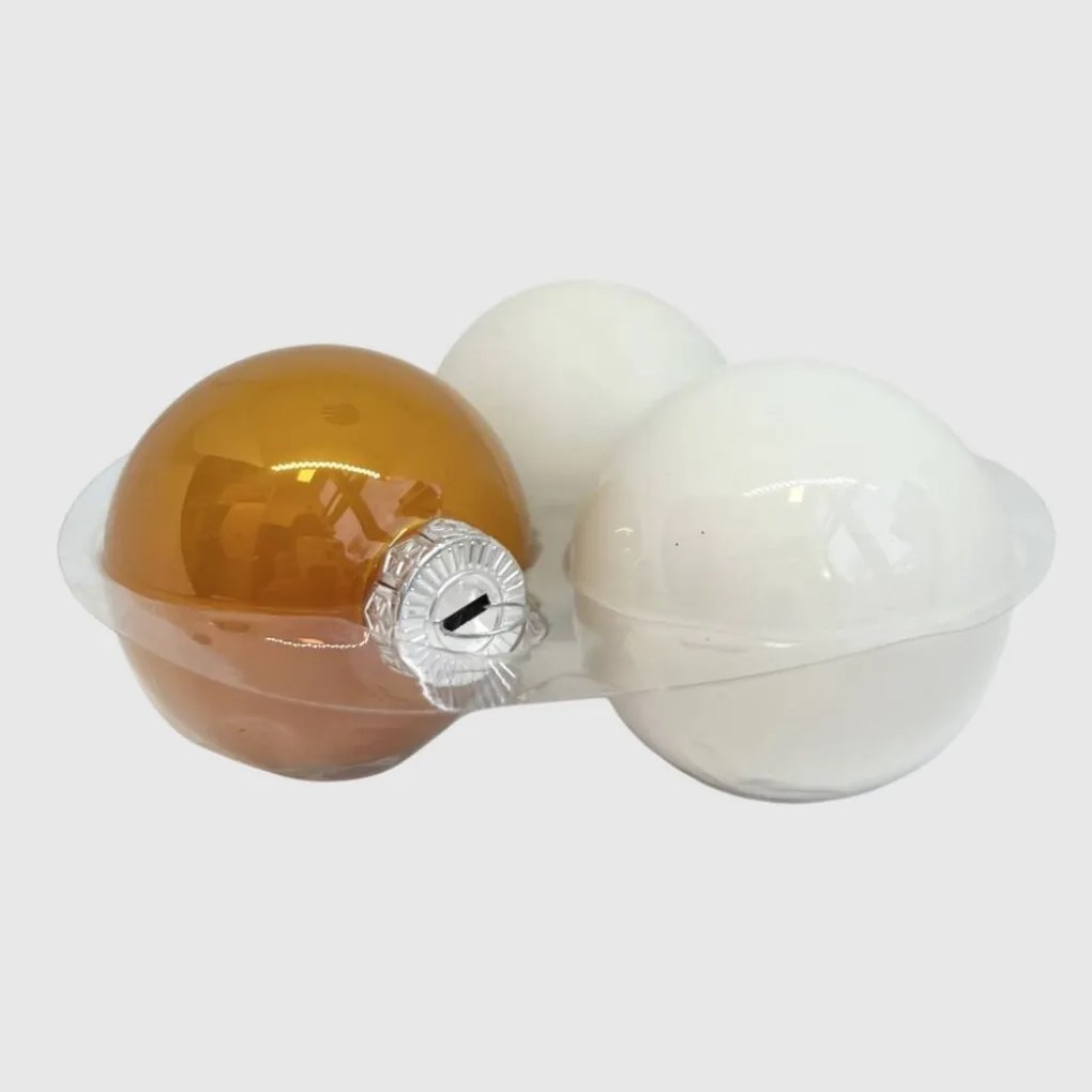 Barokk üveg karácsonyi gömb szett 12*6cm