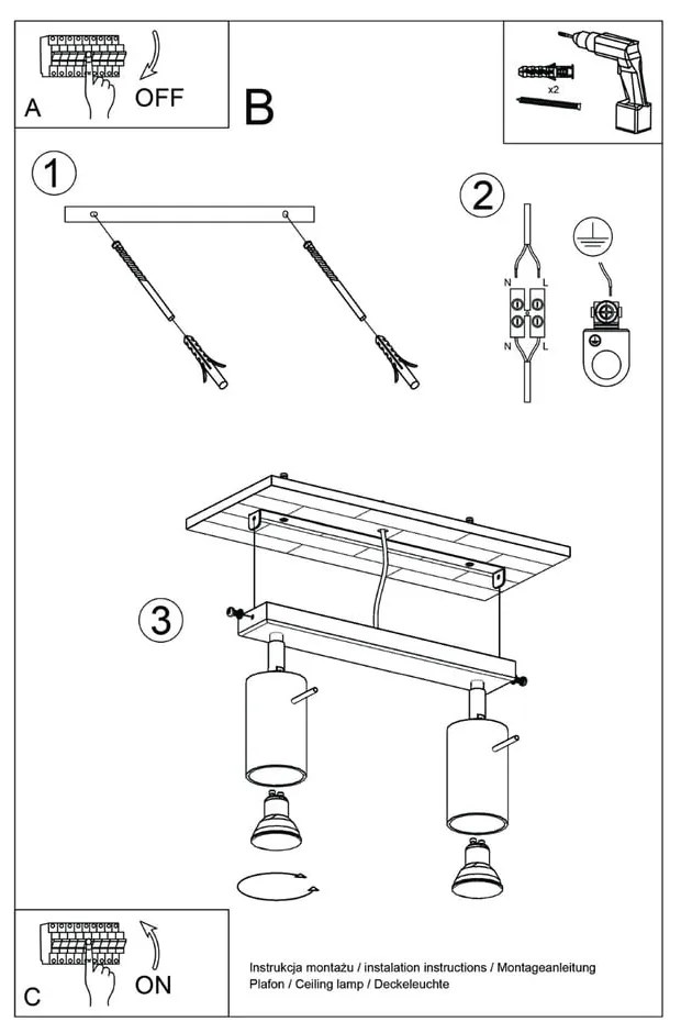 Zöld spotlámpa 6x30 cm Etna – Sollux