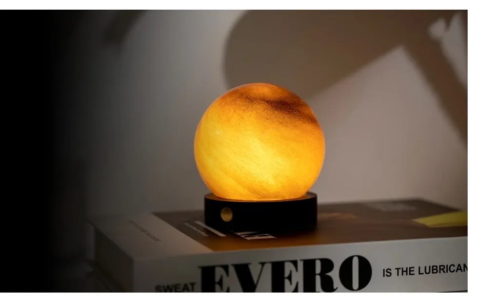 Sötétbarna USB fénydekoráció ø 8 cm Sand Storm – Gingko