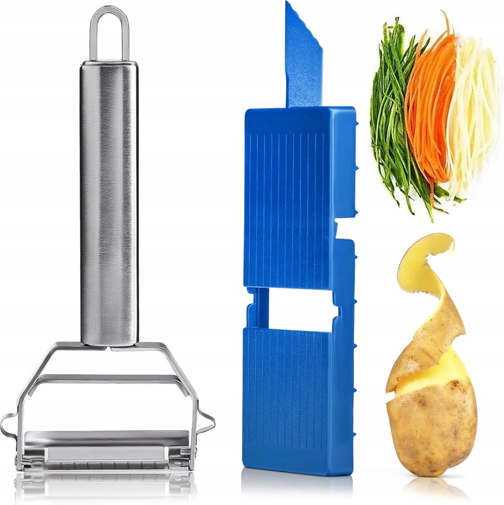 Acél Zöldség-gyümölcs Hámozó Hámozó Szett