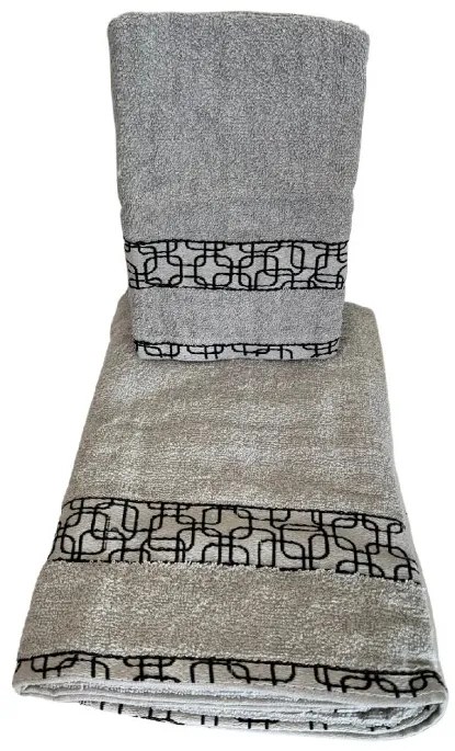 KOCKA frottír törülköző - Világosszürke A törülközők mérete: Törülköző 70x140 cm