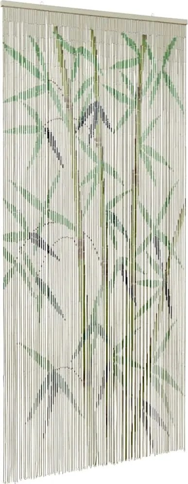 vidaXL rovaros ajtófüggöny Bambusz nyomtatás 90x220 cm Bambusz