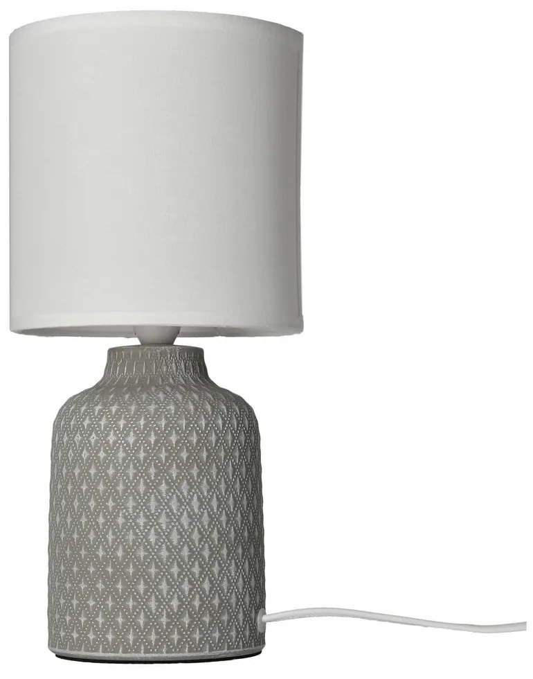 Szürke asztali lámpa textil búrával (magasság 32 cm) Iner – Candellux Lighting