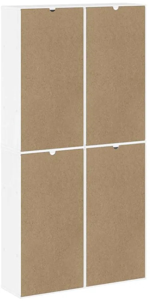 4 db fehér tömörfa fenyőfa oldalsó szekrény ODDA 40x24x79 cm