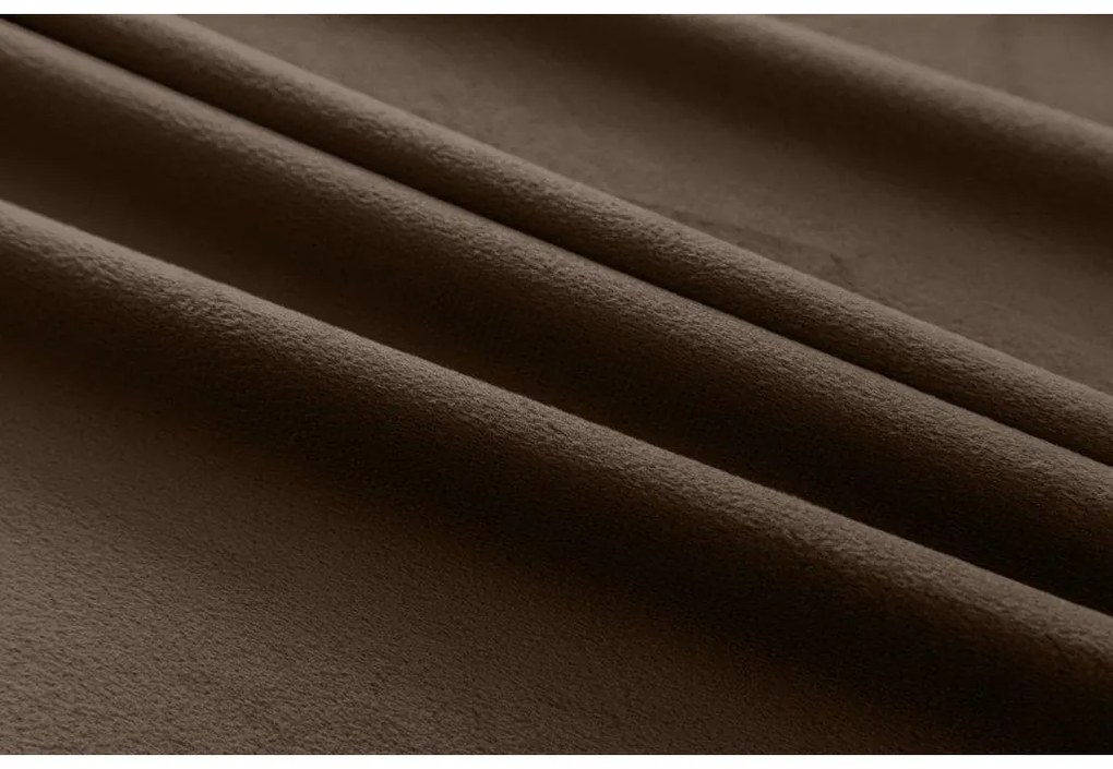Barna sötétítő függöny VELVET 140x270 cm Felfüggesztés: Hullámos sínszalag