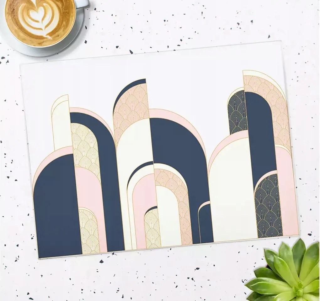 Konyhai Üveg Vágódeszka Art Deco