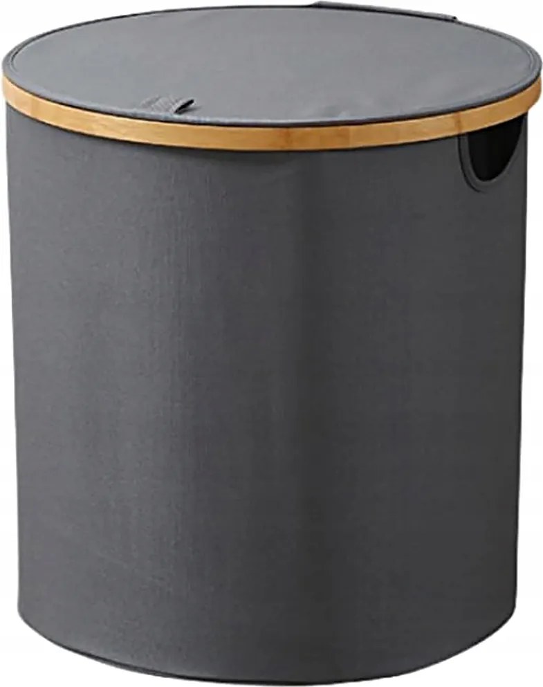 Összecsukható Szennyestartó Kosár Bambusz Szövet Oxford 45L