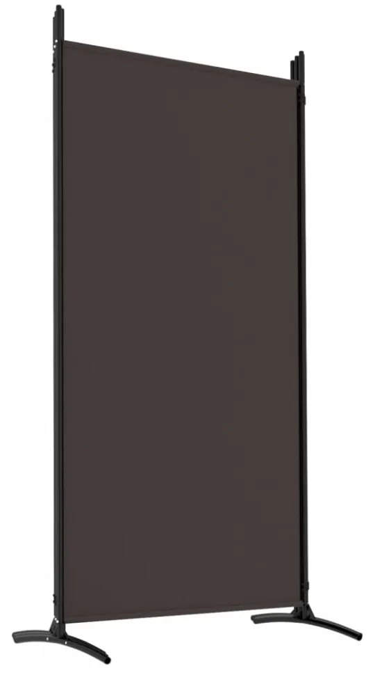 5 paneles barna szövet térelválasztó 433 x 180 cm