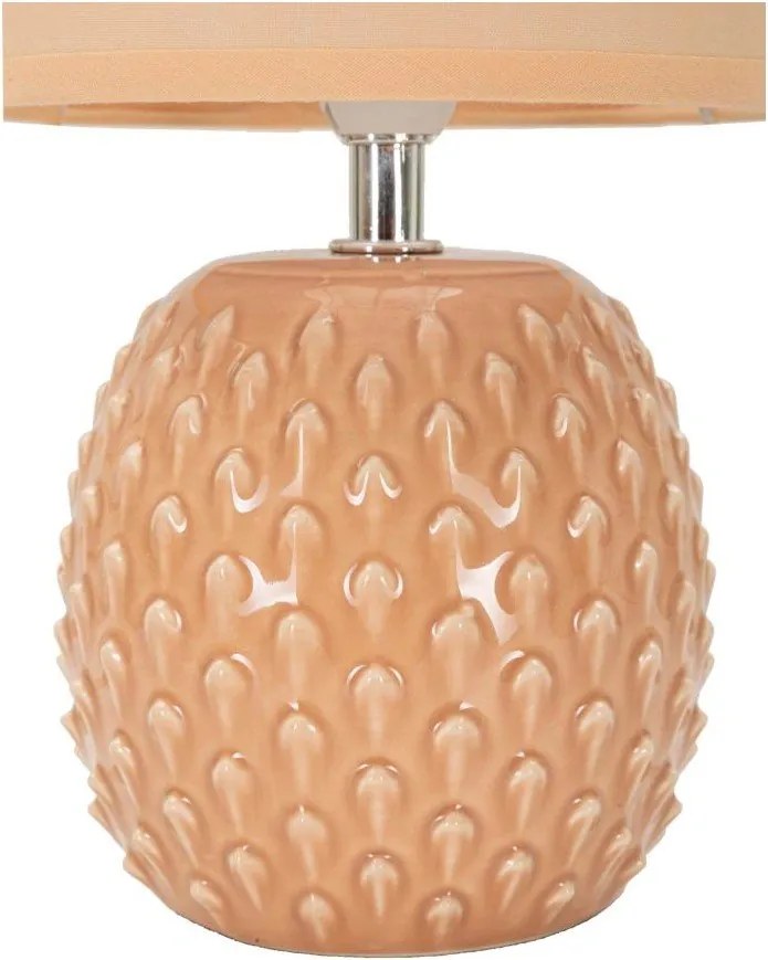 Barackszínű kerámia asztali lámpa textil búrával (magasság 27 cm) Pontus – Mauro Ferretti