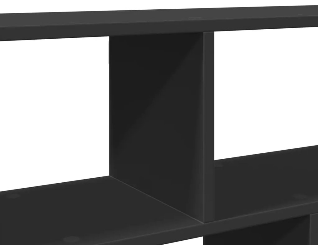fekete szerelt fa fali polc 100 x 25 x 50 cm